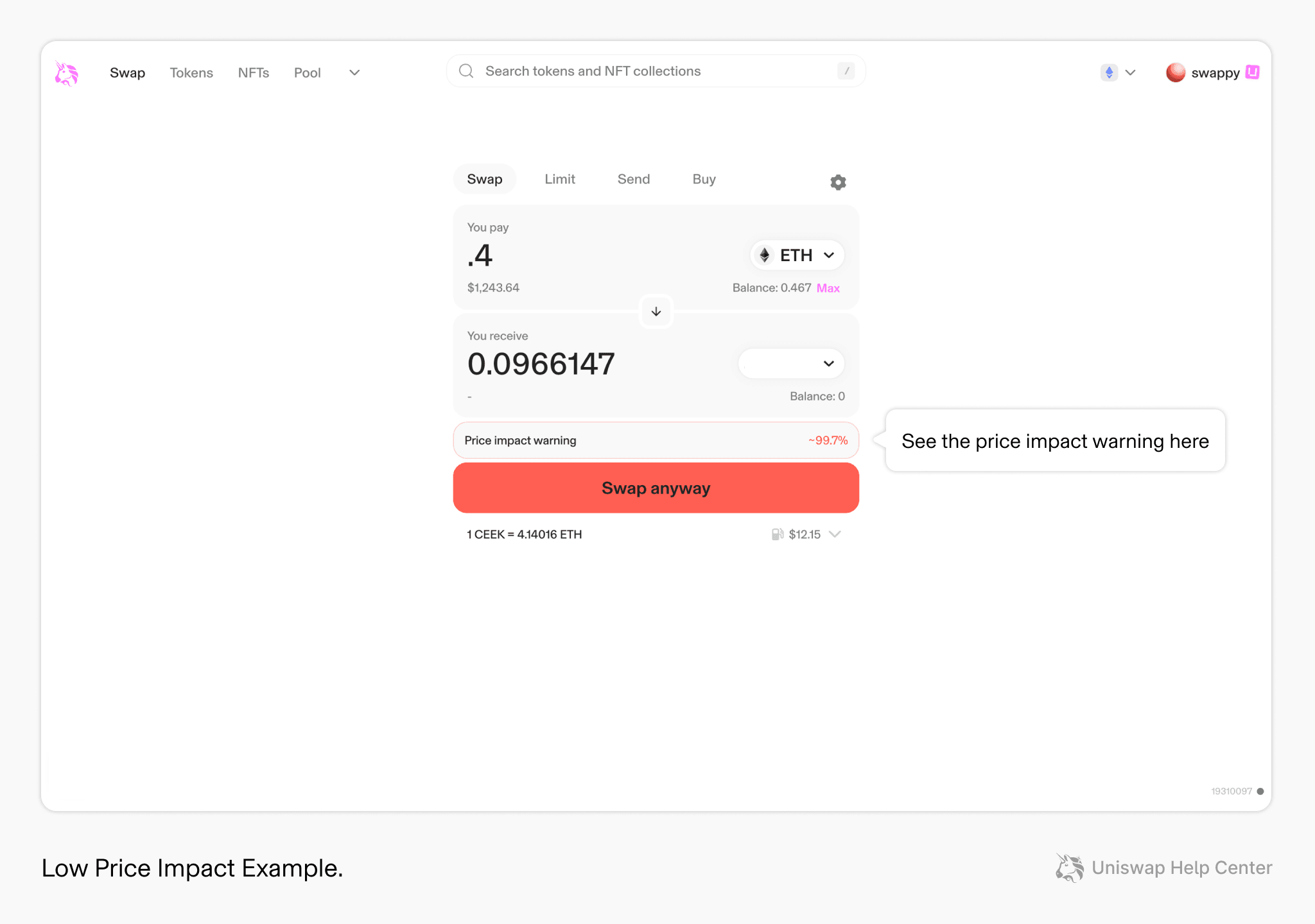Price Impact Too High 提示与预估到账变化